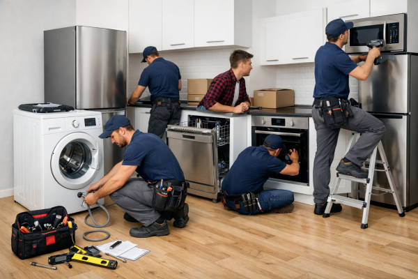 Installazione di elettrodomestici in cucina