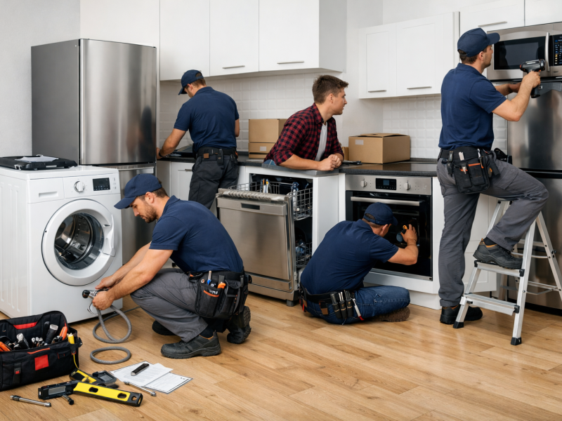 Installazione di elettrodomestici in cucina